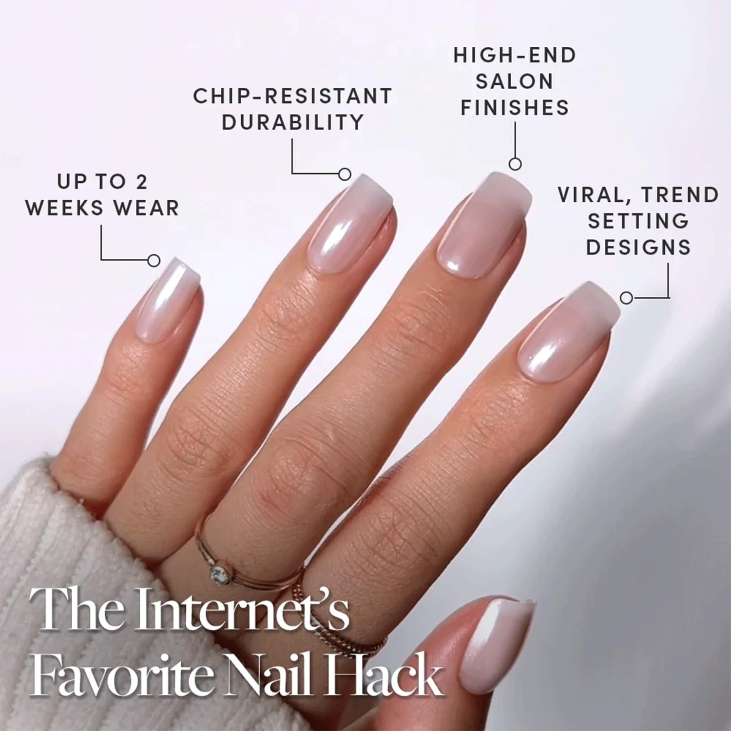 image:imageGlamnetic Press On Nails Short Round Glossy Fake Nails 30 Pc Full KitBailey