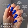 Glamnetic Press On Nails – Short Round, Glossy Fake Nails 30 Pc Full Kit(1 – Cobalt Blue)