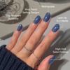 Glamnetic Press On Nails – Short Round, Glossy Fake Nails 30 Pc Full Kit(5 – Regal Blue)
