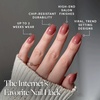 Glamnetic Press On Nails – Short Round, Glossy Fake Nails 30 Pc Full Kit(7 – Dusty Pink)