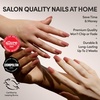 Glamnetic Press On Nails – Short Round, Glossy Fake Nails 30 Pc Full Kit(7 – Dusty Pink)