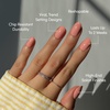 Glamnetic Press On Nails – Short Round, Glossy Fake Nails 30 Pc Full Kit(8 – Peach Coral)
