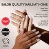Glamnetic Press On Nails – Short Round, Glossy Fake Nails 30 Pc Full Kit(Bailey)