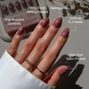 Glamnetic Press On Nails – Short Round, Glossy Fake Nails 30 Pc Full Kit(Chocolate Brown)