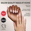 Glamnetic Press On Nails – Short Round, Glossy Fake Nails 30 Pc Full Kit(First Kiss)