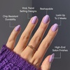 Glamnetic Press On Nails – Short Round, Glossy Fake Nails 30 Pc Full Kit(Lilac)