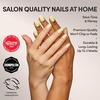 Glamnetic Press On Nails – Short Round, Glossy Fake Nails 30 Pc Full Kit(Pastel Yellow)
