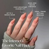 Glamnetic Press On Nails – Short Round, Glossy Fake Nails 30 Pc Full Kit(Sheer Peach)