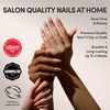 Glamnetic Press On Nails – Short Round, Glossy Fake Nails 30 Pc Full Kit(Sheer Pink)