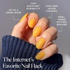 Glamnetic Press On Nails – Short Round, Glossy Fake Nails 30 Pc Full Kit(Sunset Orange)