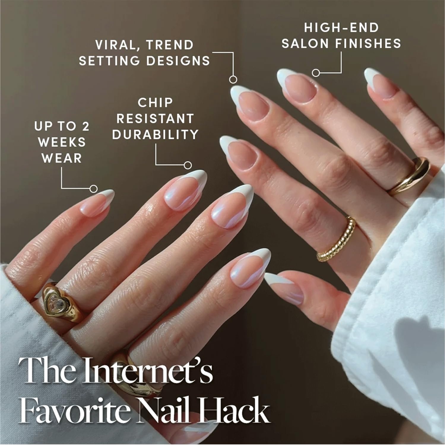 image:imageGlamnetic Press On Nails Short Almond Glossy Fake Nails 30 Pc Full Kit5A Mrs