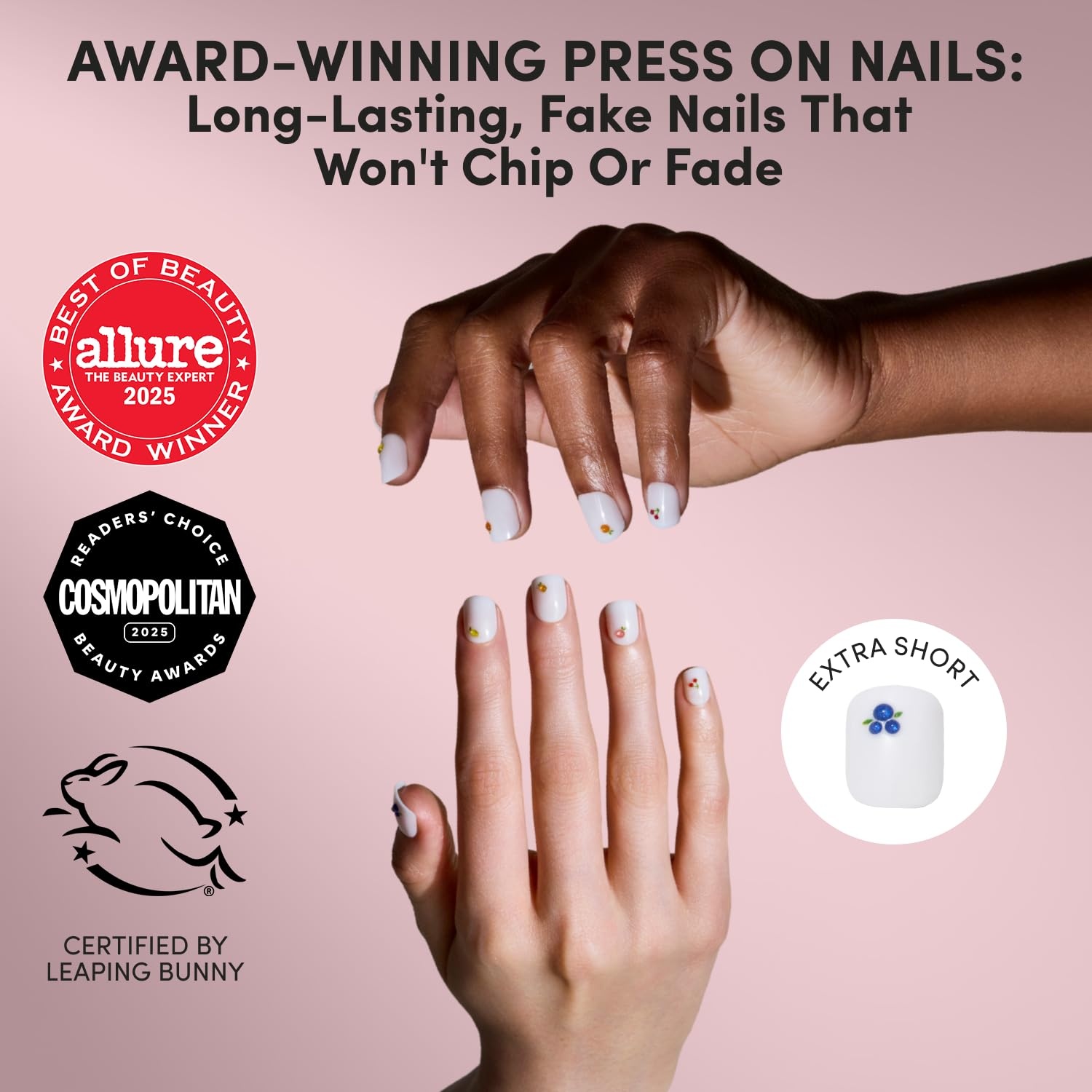 image:imageGlamnetic Press On Nails Short Almond Glossy Fake Nails 30 Pc Full Kit5A Sweet Picks