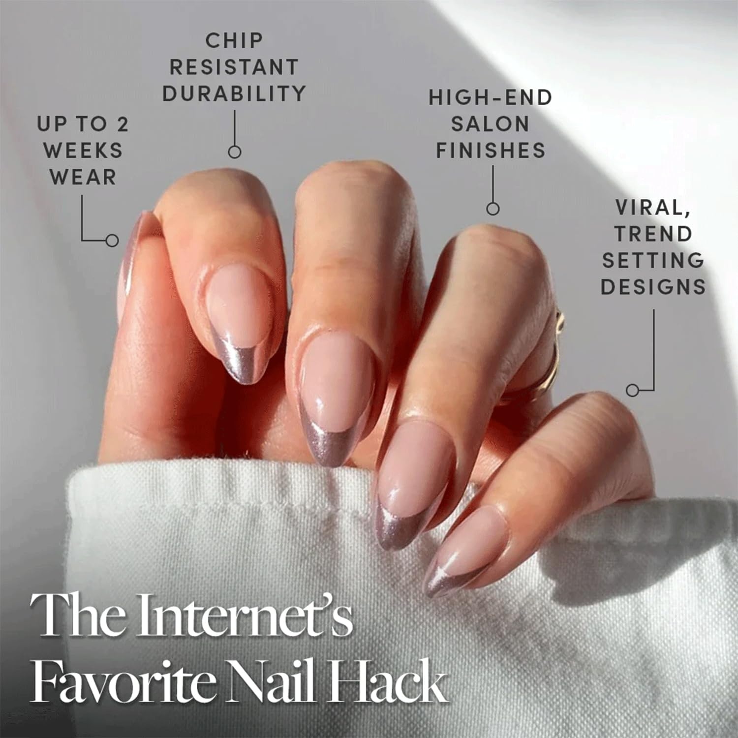 image:imageGlamnetic Press On Nails Short Almond Glossy Fake Nails 30 Pc Full Kit5L Rock Candy