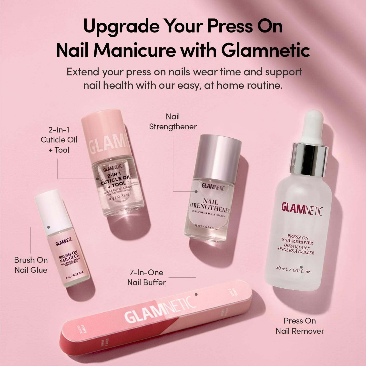 image:imageGlamnetic Press On Nails Short Almond Matte Fake Nails 30 Pc Full Kit4E Ruby Ribbons