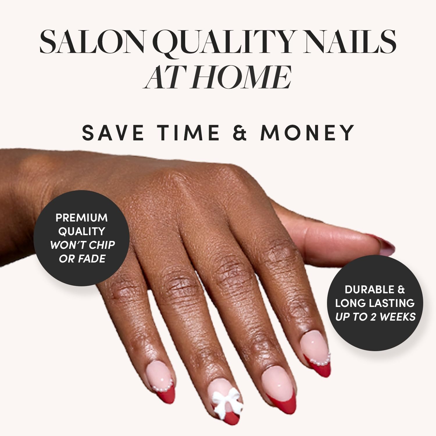 image:imageGlamnetic Press On Nails Short Almond Matte Fake Nails 30 Pc Full Kit4E Ruby Ribbons