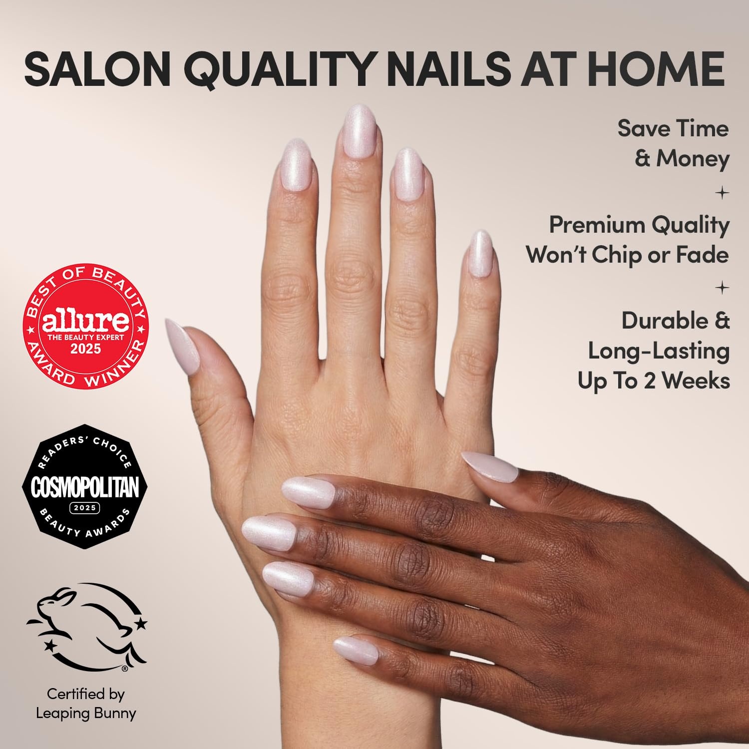 image:imageGlamnetic Press On Nails Short Almond Matte Fake Nails 30 Pc Full KitPure Intentions