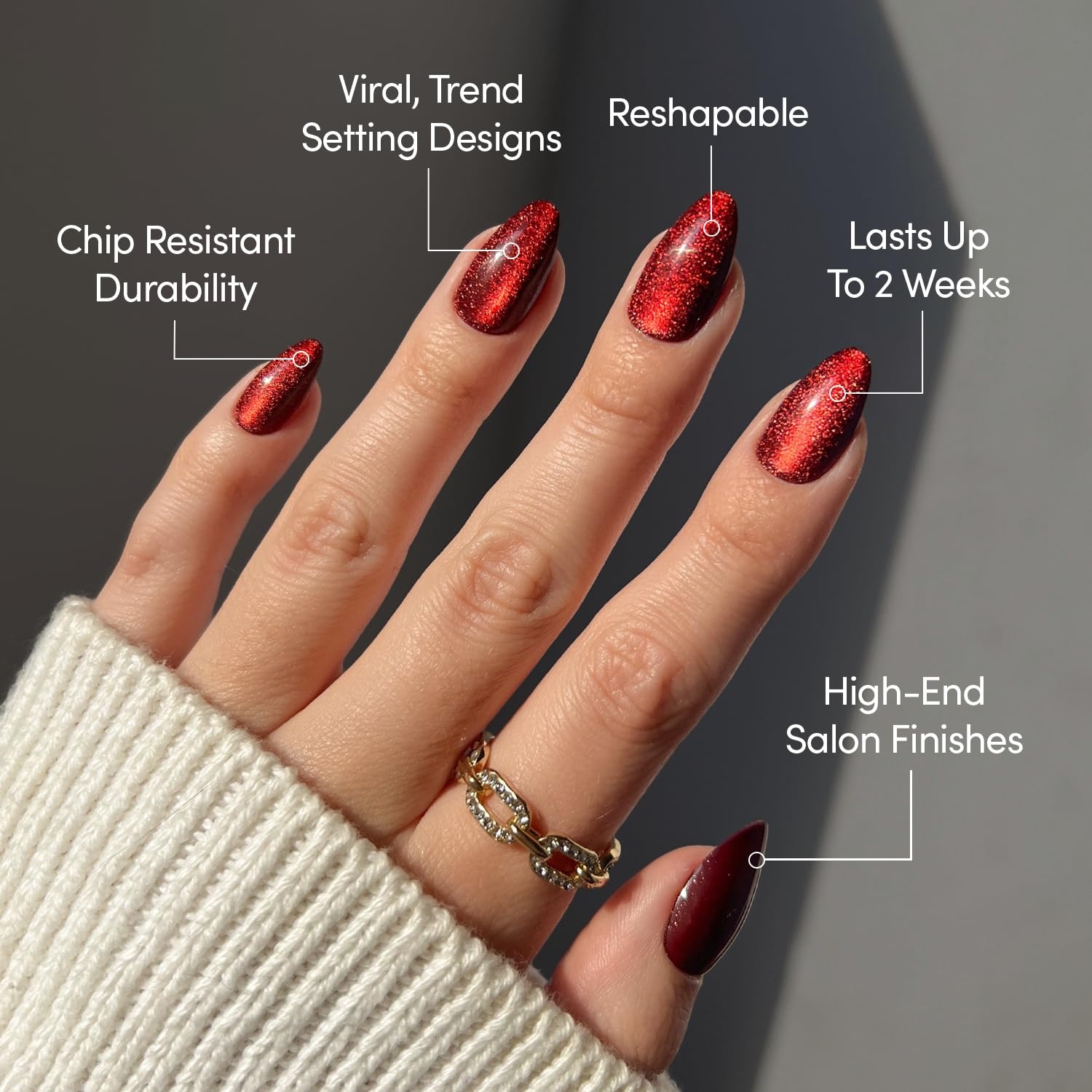 image:imageGlamnetic Press On Nails Short Almond Matte Fake Nails 30 Pc Full KitRuby Slipper