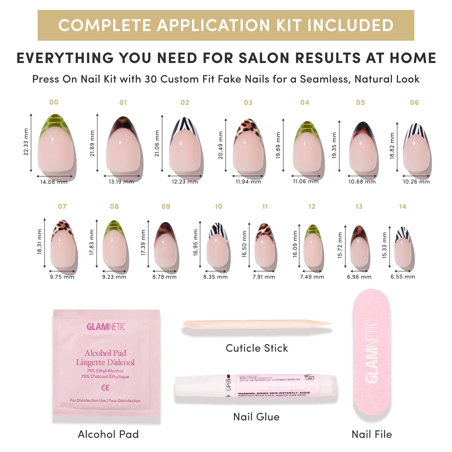 image:imageGlamnetic Press On Nails Short Almond Velvet Fake Nails 30 Pc Full Kit4 The Glamsquad