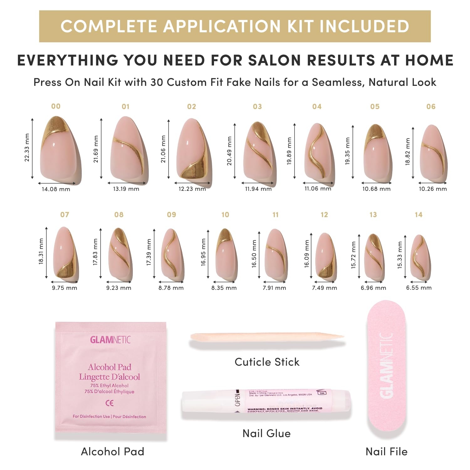 image:imageGlamnetic Press On Nails Short Almond Velvet Fake Nails 30 Pc Full Kit5 I AM A RICH MAN