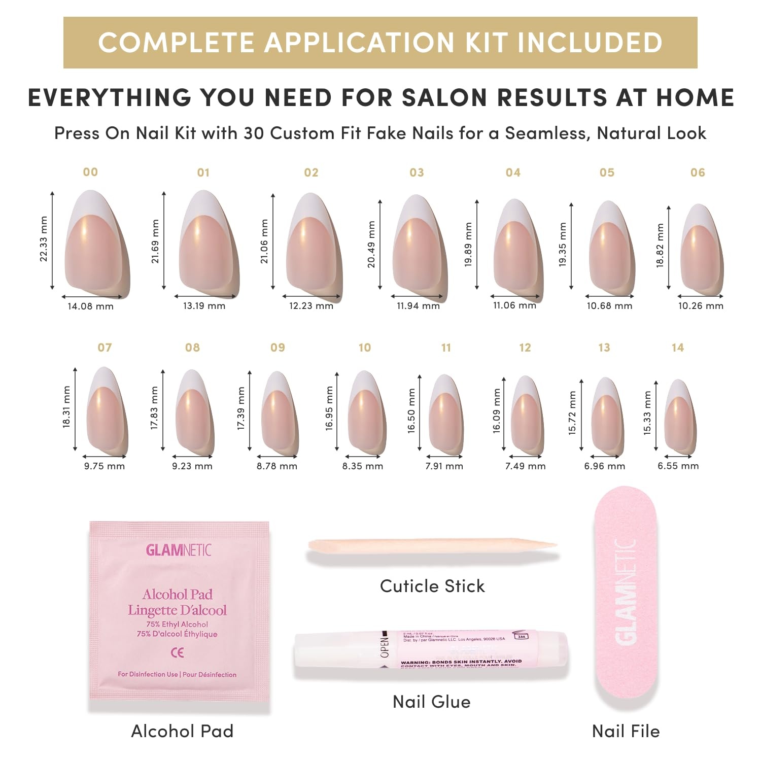 image:imageGlamnetic Press On Nails Short Almond Velvet Fake Nails 30 Pc Full Kit7 GIVE EM GRACE