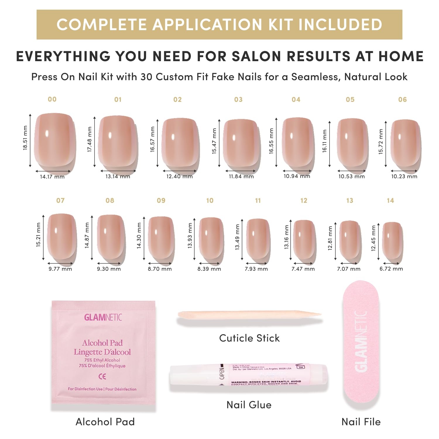image:imageGlamnetic Press On Nails Short Almond Velvet Fake Nails 30 Pc Full KitThrilla In Manila