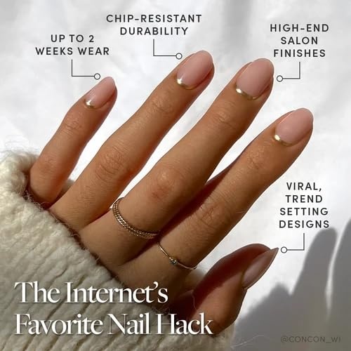 image:imageGlamnetic Press On Nails Short Oval Velvet Fake Nails 30 Pc Full Kit1C Goal Digger