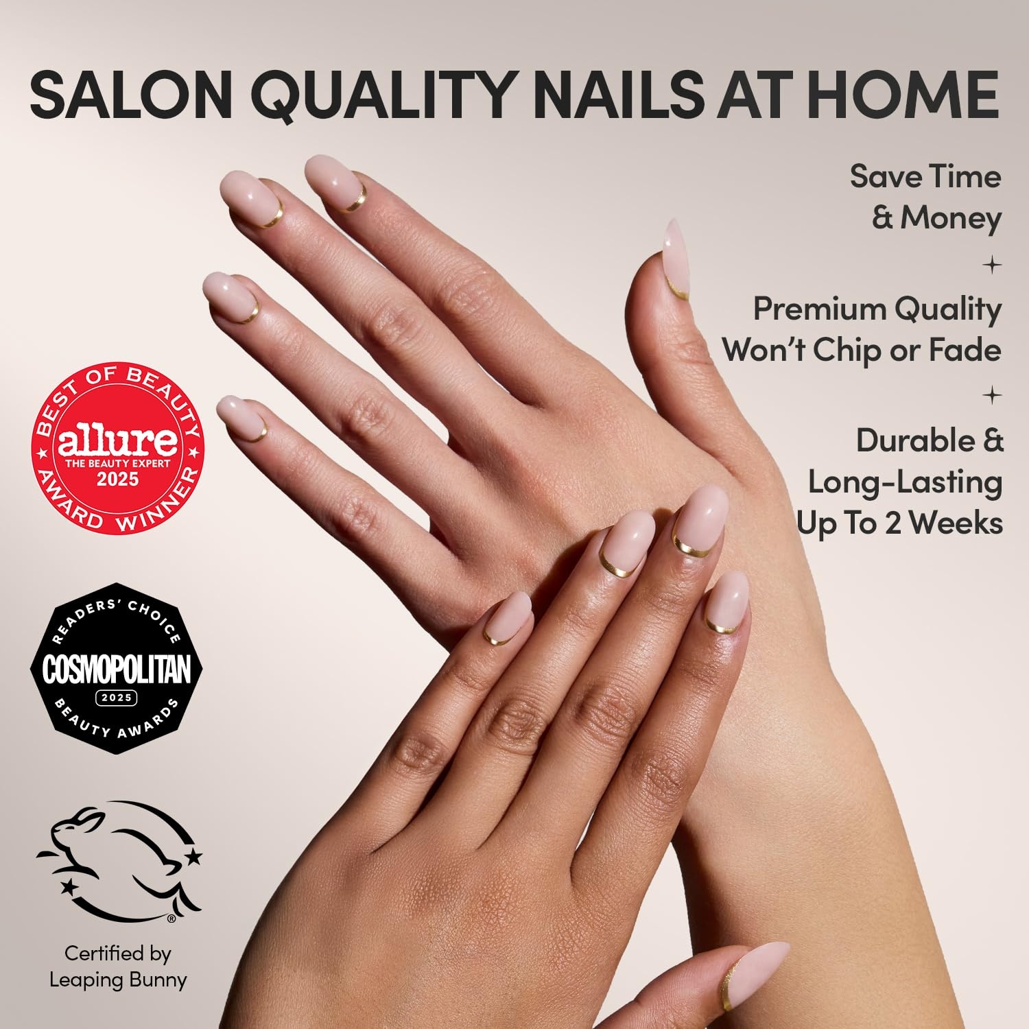 image:imageGlamnetic Press On Nails Short Oval Velvet Fake Nails 30 Pc Full Kit1C Goal Digger