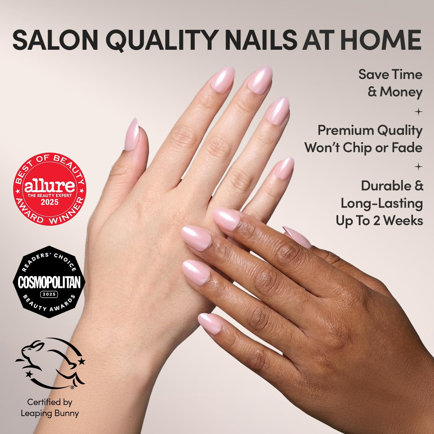 image:imageGlamnetic Press On Nails Short Oval Velvet Fake Nails 30 Pc Full Kit2G Pinch Me