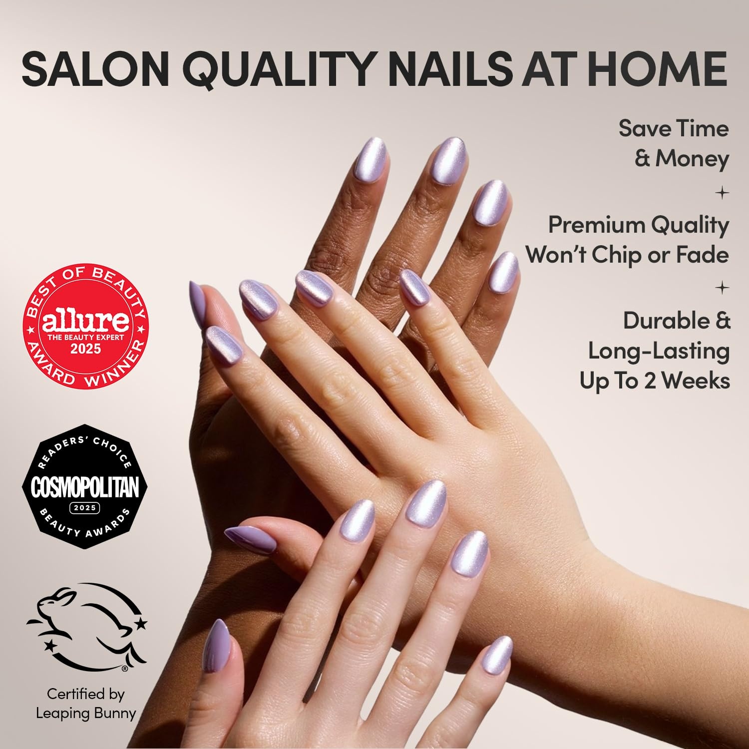 image:imageGlamnetic Press On Nails Short Oval Velvet Fake Nails 30 Pc Full Kit2I Mermaids Tail