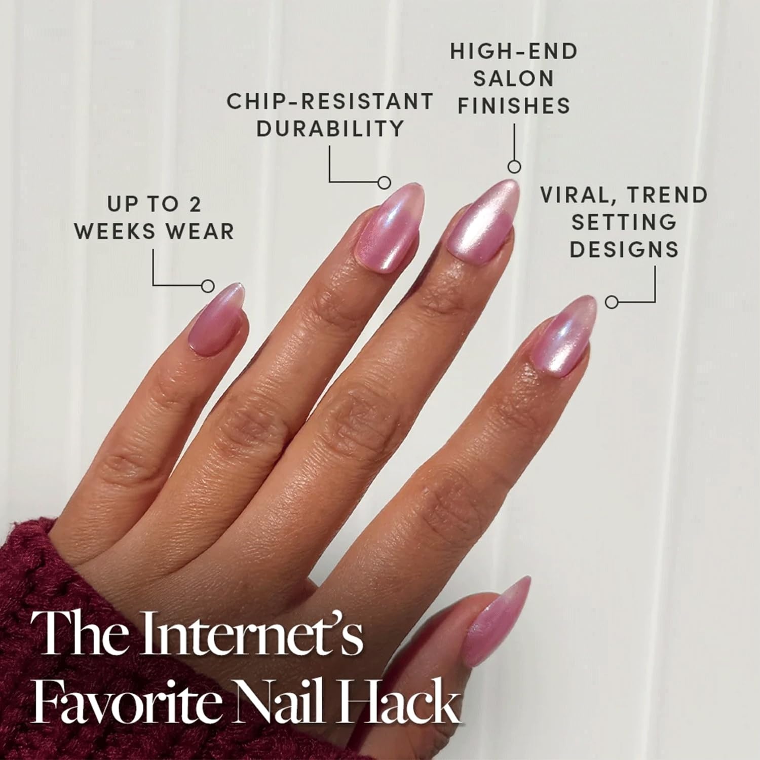 image:imageGlamnetic Press On Nails Short Oval Velvet Fake Nails 30 Pc Full Kit3A Seaspell