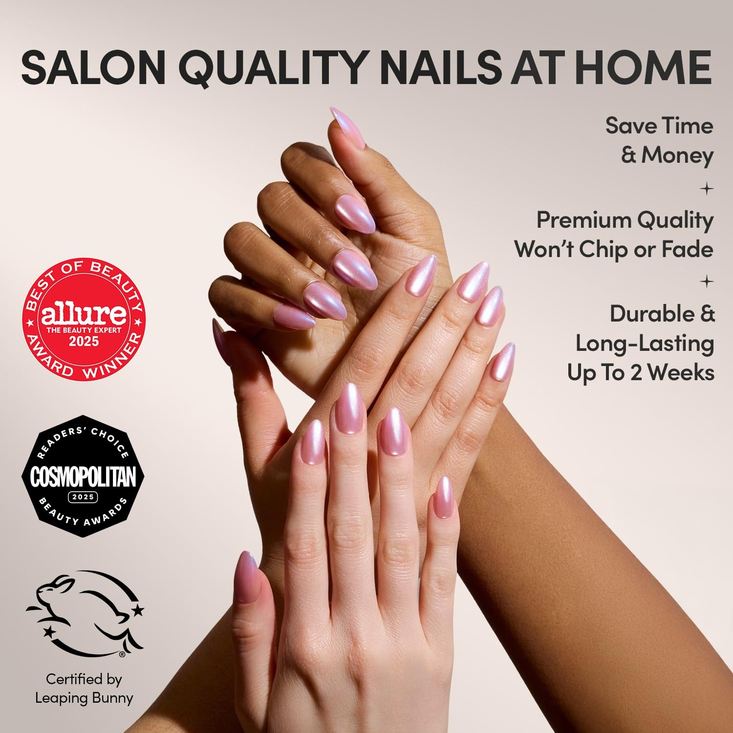 image:imageGlamnetic Press On Nails Short Oval Velvet Fake Nails 30 Pc Full Kit3A Seaspell