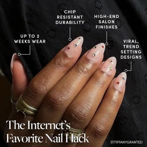 image:imageGlamnetic Press On Nails Short Oval Velvet Fake Nails 30 Pc Full Kit3L North Star