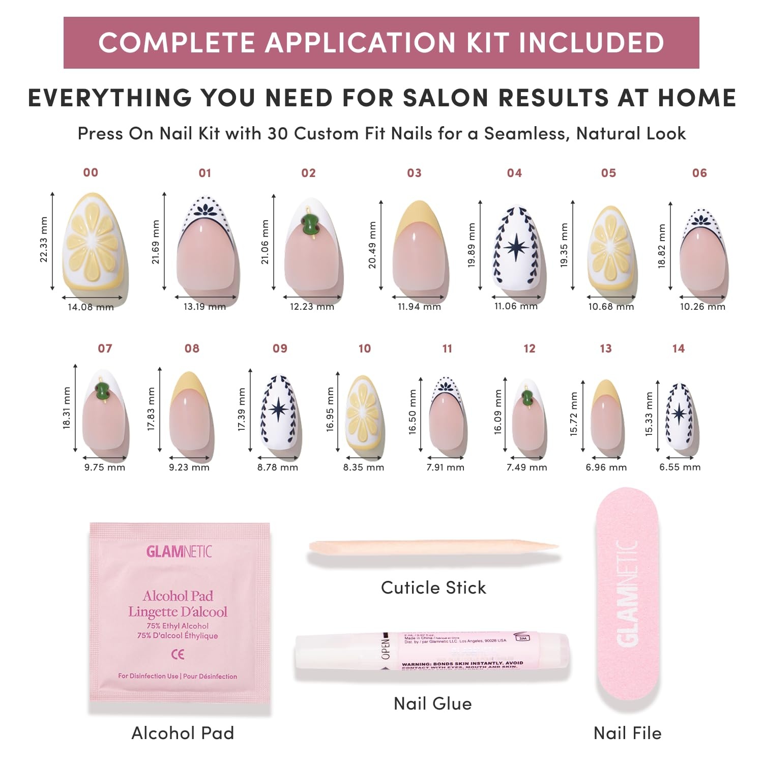 image:imageGlamnetic Press On Nails Short Oval Velvet Fake Nails 30 Pc Full Kit3N Aperitivo Hour
