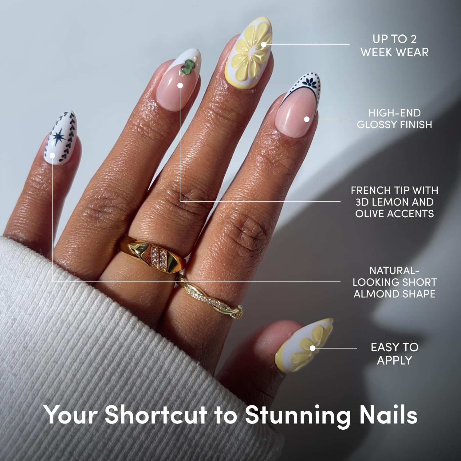 image:imageGlamnetic Press On Nails Short Oval Velvet Fake Nails 30 Pc Full Kit3N Aperitivo Hour