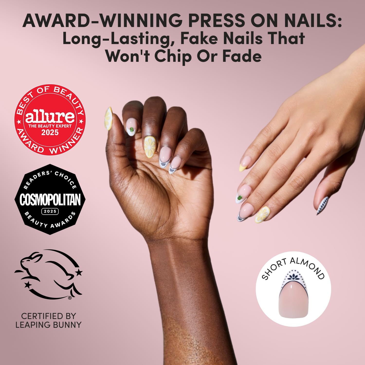 image:imageGlamnetic Press On Nails Short Oval Velvet Fake Nails 30 Pc Full Kit3N Aperitivo Hour