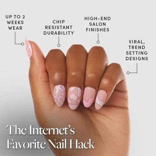 image:imageGlamnetic Press On Nails Short Oval Velvet Fake Nails 30 Pc Full Kit3V Wild Card