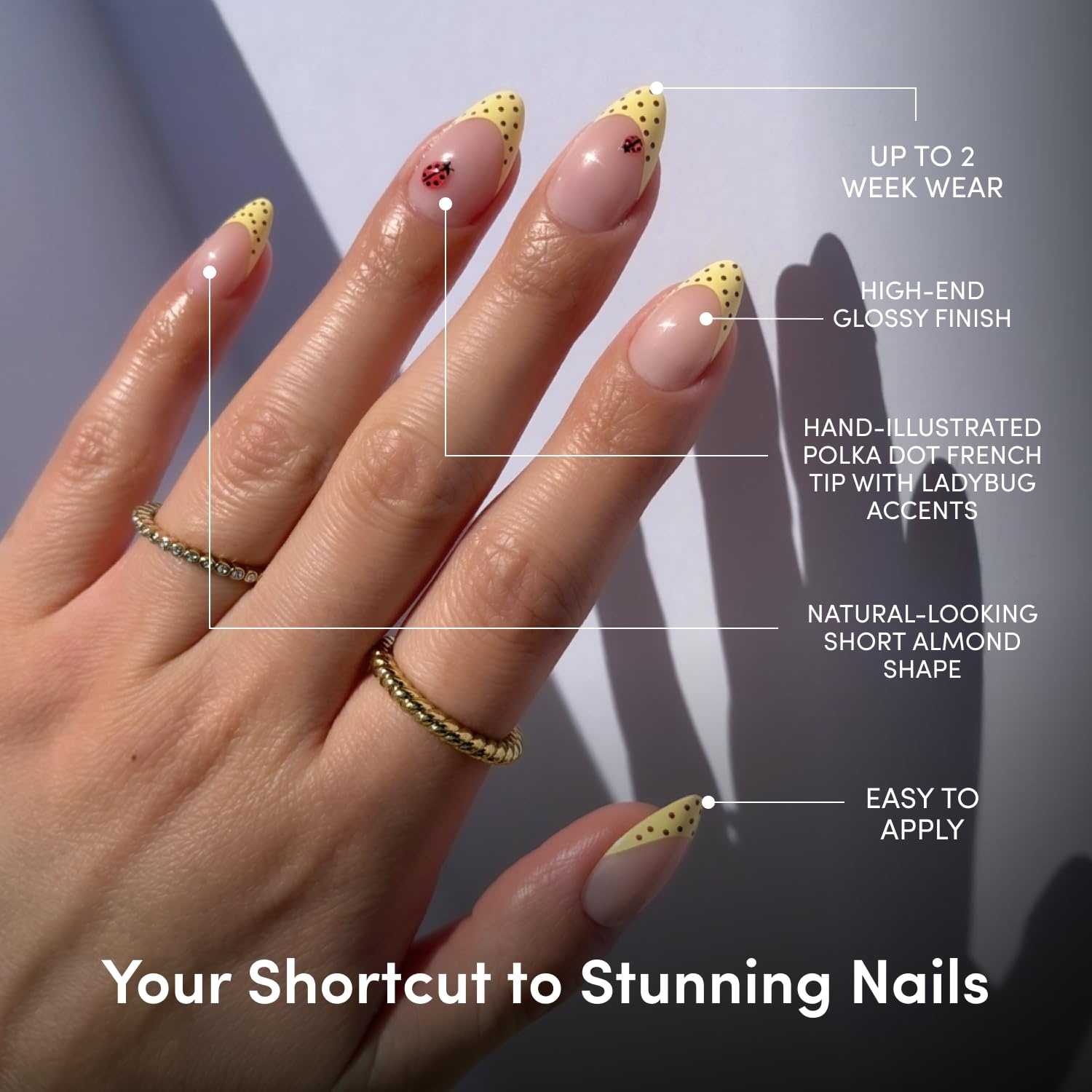 image:imageGlamnetic Press On Nails Short Oval Velvet Fake Nails 30 Pc Full Kit3X Lady Luck