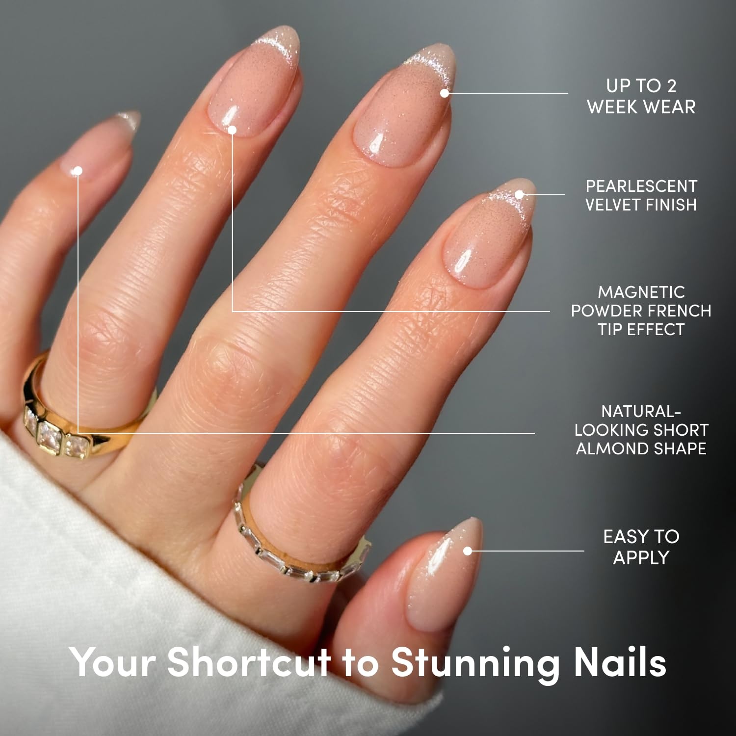 image:imageGlamnetic Press On Nails Short Oval Velvet Fake Nails 30 Pc Full Kit3Z Not Your CinderElla