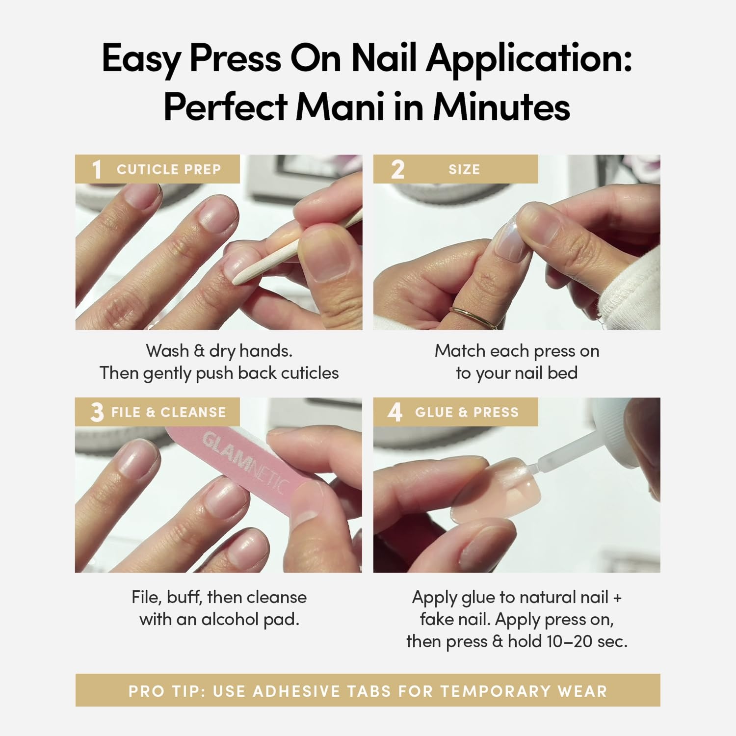 image:imageGlamnetic Press On Nails Short Oval Velvet Fake Nails 30 Pc Full Kit3Z Not Your CinderElla