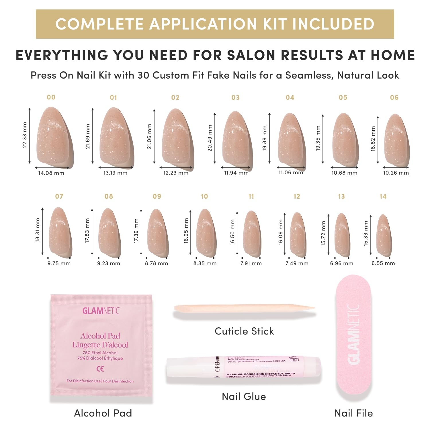 image:imageGlamnetic Press On Nails Short Oval Velvet Fake Nails 30 Pc Full Kit3Z Not Your CinderElla