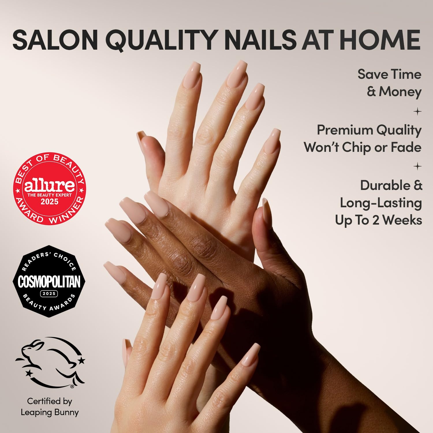 image:imageGlamnetic Press On Nails Short Oval Velvet Fake Nails 30 Pc Full Kit5A Exposed