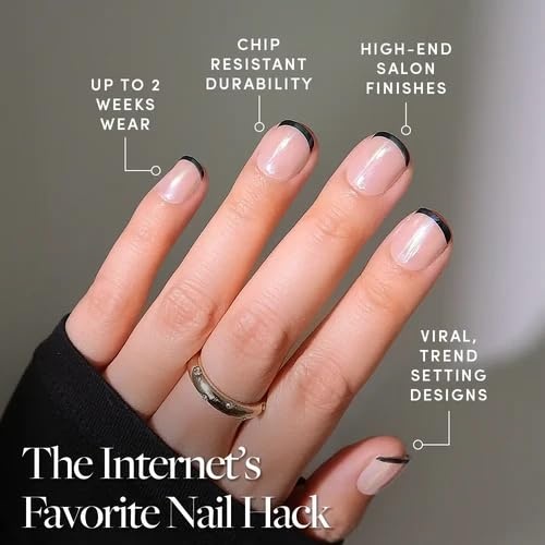 image:imageGlamnetic Press On Nails Short Round Glossy Fake Nails 30 Pc Full Kit7A Burnt Miso