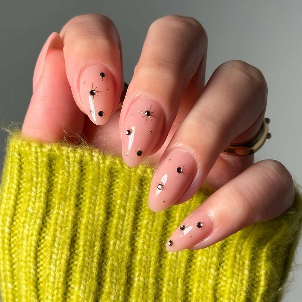 image:imageGlamnetic Press On Nails Short Almond Glossy Fake Nails 30 Pc Full Kit1H Pink Comet