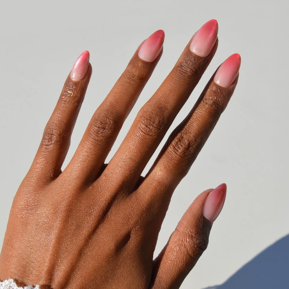 image:imageGlamnetic Press On Nails  Short Almond Glossy Fake Nails 30 Pc Full Kit1S  Faded Feelings