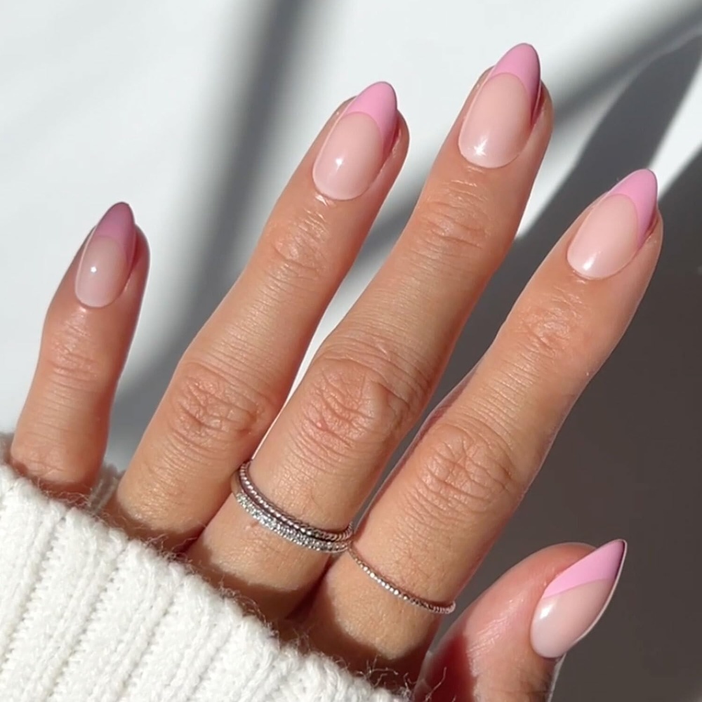 image:imageGlamnetic Press On Nails Short Almond Glossy Fake Nails 30 Pc Full Kit5E Pink Macaron