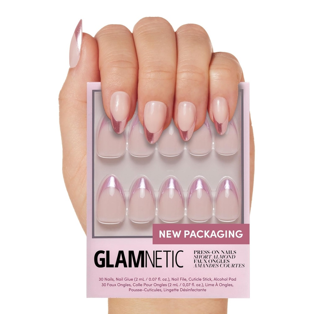 image:imageGlamnetic Press On Nails Short Almond Glossy Fake Nails 30 Pc Full Kit5L Rock Candy