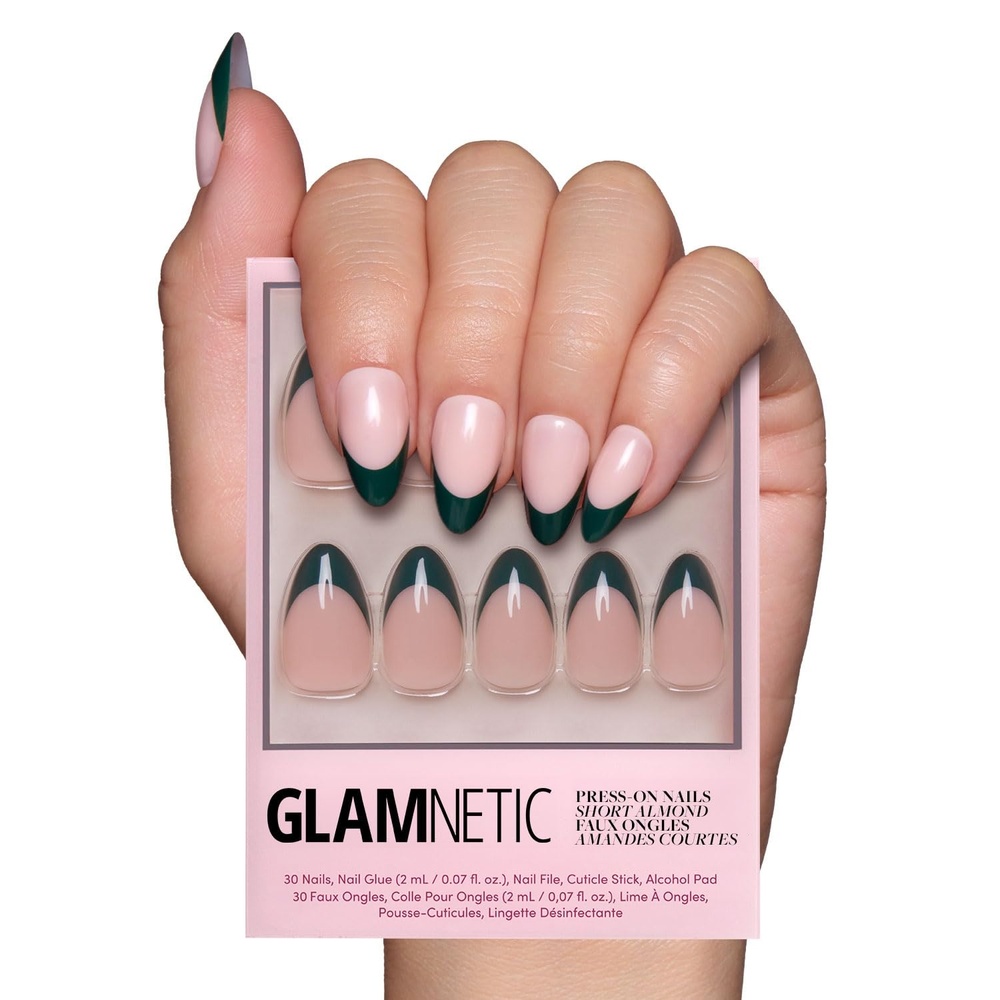 image:imageGlamnetic Press On Nails Short Almond Glossy Fake Nails 30 Pc Full Kit5Q Chteau