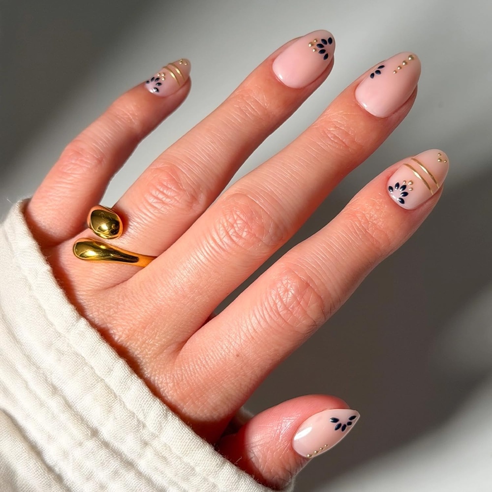 image:imageGlamnetic Press On Nails  Short Almond Glossy Fake Nails 30 Pc Full KitMyko Muse