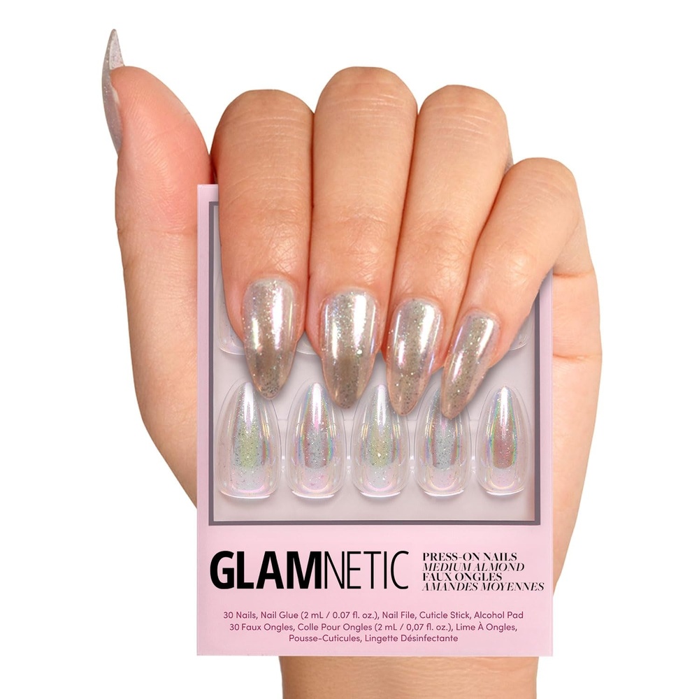 image:imageGlamnetic Press On Nails Short Almond Matte Fake Nails 30 Pc Full Kit2U Stardust