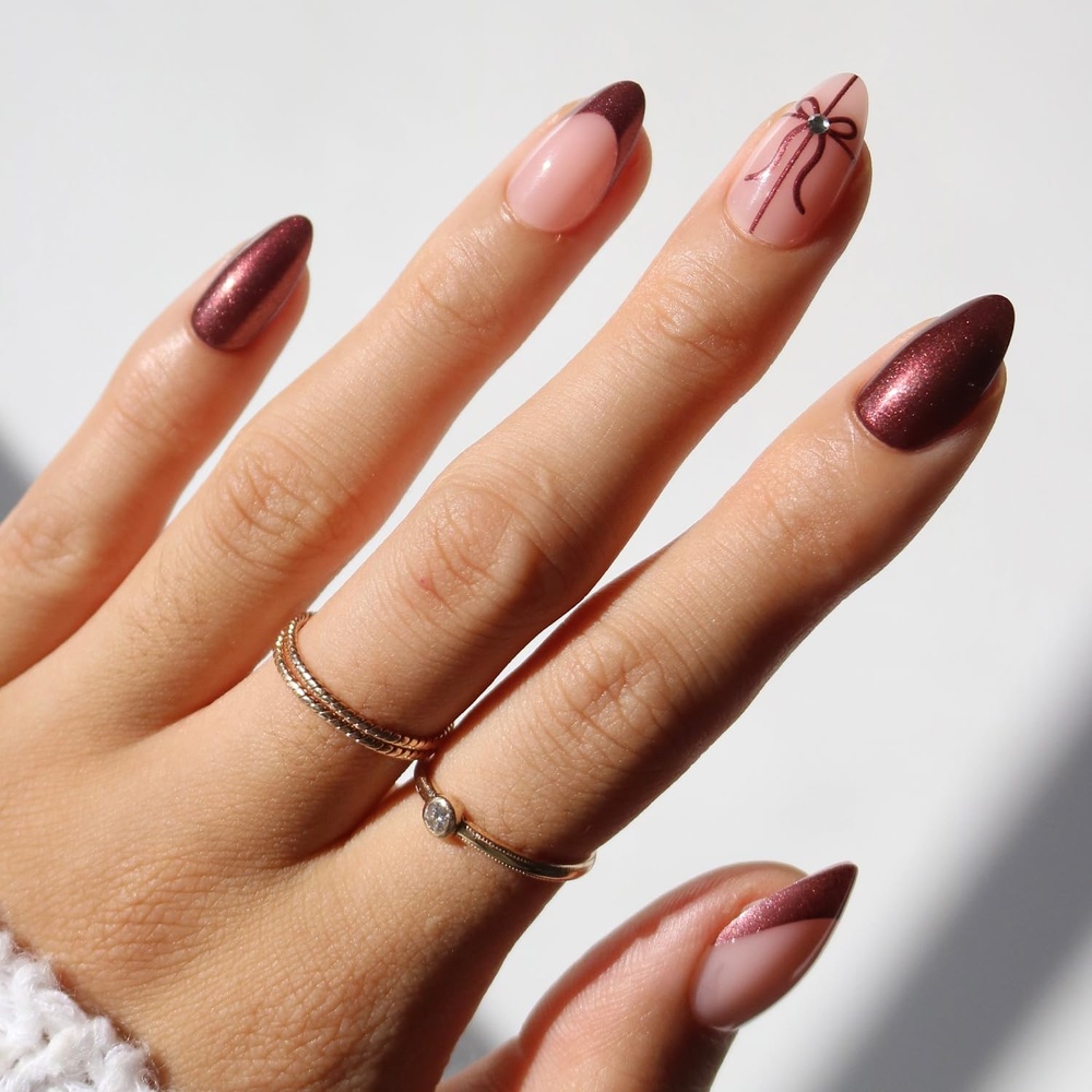 image:imageGlamnetic Press On Nails Short Almond Matte Fake Nails 30 Pc Full KitSheS A Gift